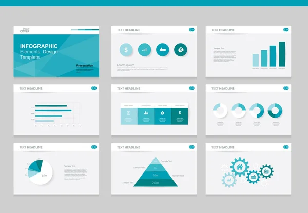 Flat Vector Set Infografik Element Design-Vorlage — Stockvektor