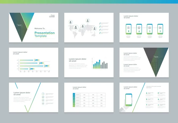 Mise en page et conception de couverture pour la brochure, le rapport, le livre et le modèle de présentation — Image vectorielle