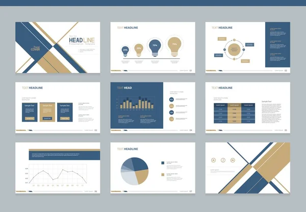 Mise en page et conception de couverture pour la brochure, le rapport, le livre et le modèle de présentation — Image vectorielle