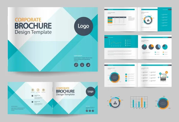 Modèle de conception de brochure d'affaires et mise en page pour le profil de l'entreprise, rapport annuel — Image vectorielle