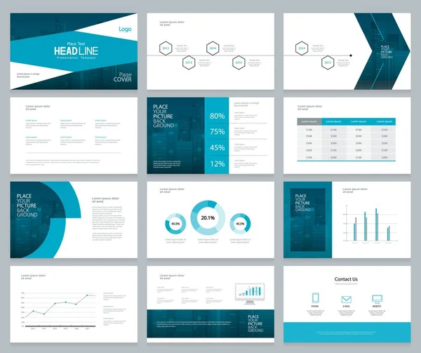 Design-Vorlage für Geschäftspräsentation und Seitenlayout mit Cover-Design für Broschüre — Stockvektor
