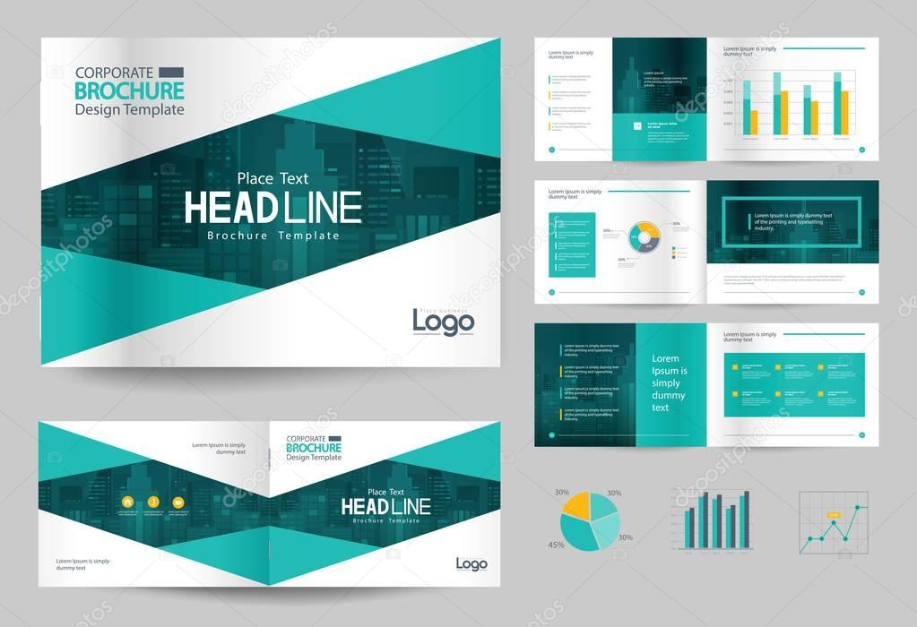business brochure design template and page layout for company profile, annual report