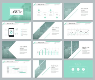 sunuyu slayt şablonu tasarım arka plan Infographic elemanları ile 