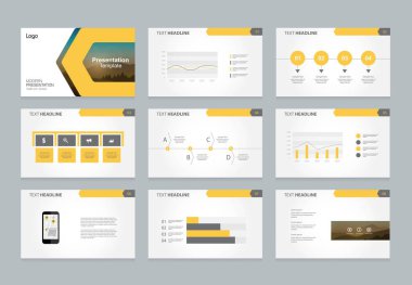 sunuyu slayt şablonu tasarım arka plan Infographic elemanları ile 
