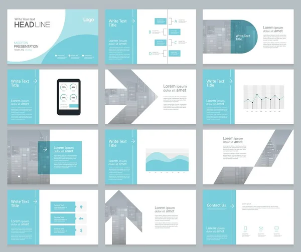 Resumo apresentação slide template design fundo com elementos infográficos —  Vetores de Stock