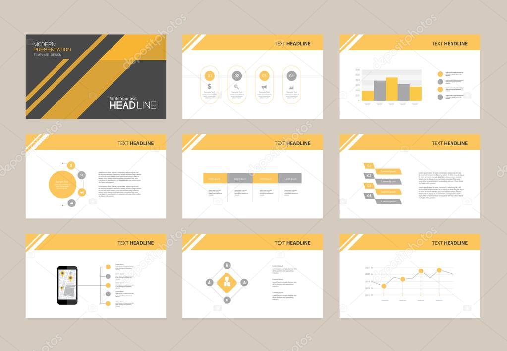 abstract presentation slide template design background with infographic elements 