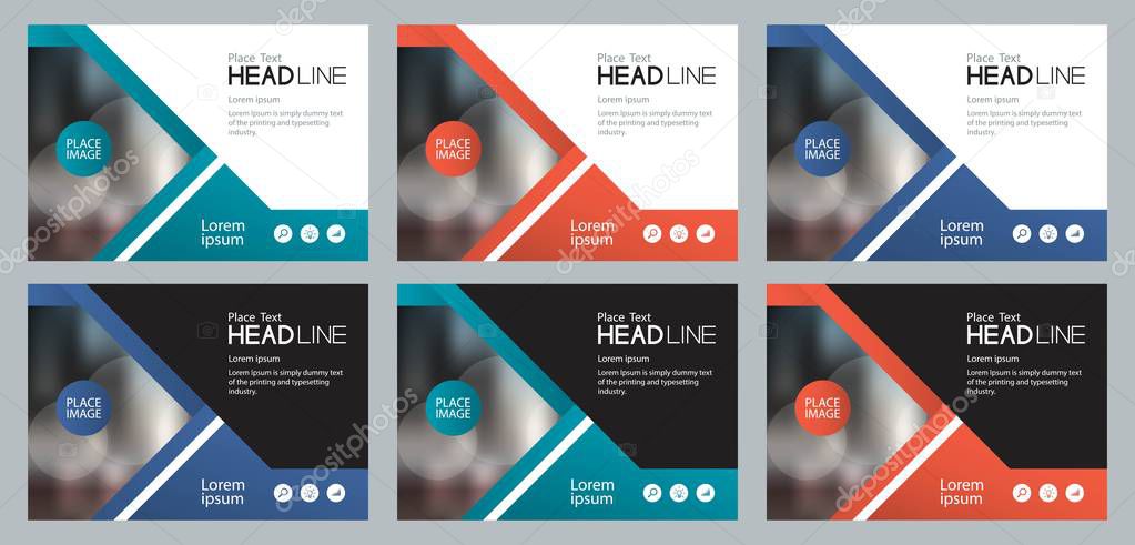  template design for social media and web banners background