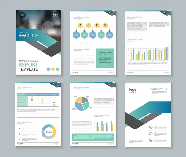 Vorlagendesign für Unternehmensprofil, Geschäftsbericht, Broschüre, Flyer — Stockvektor