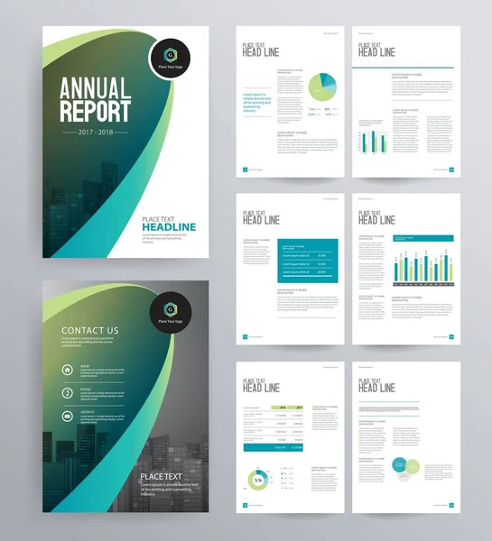 Дизайн шаблону для профілю компанії, річний звіт, брошура, флаєр — стоковий вектор