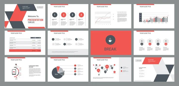 Design template for business presentation slide — Stock Vector