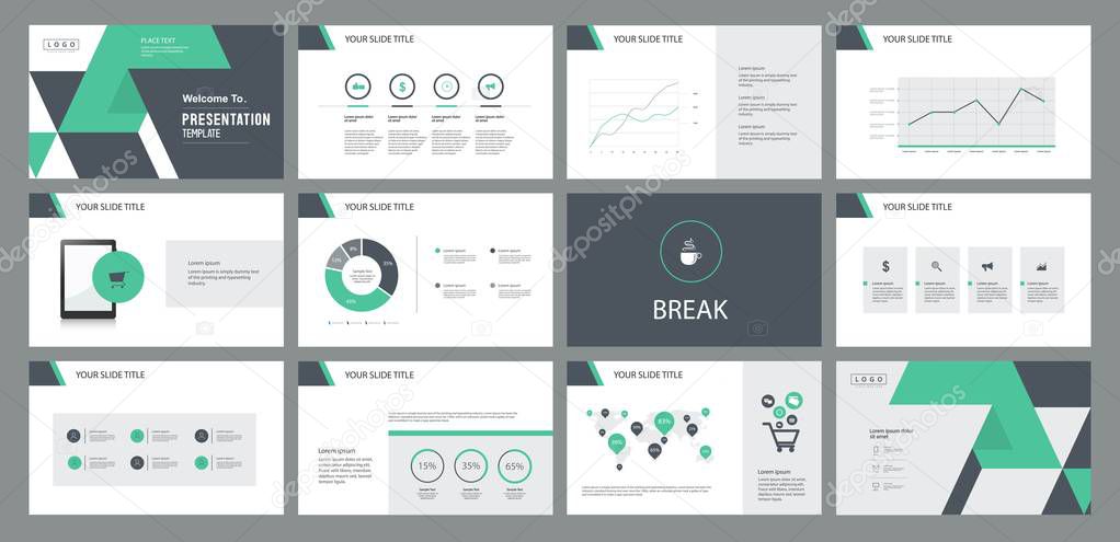 design template for business presentation slide