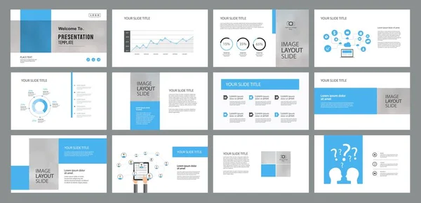 Modello di design per diapositiva presentazione aziendale — Vettoriale Stock