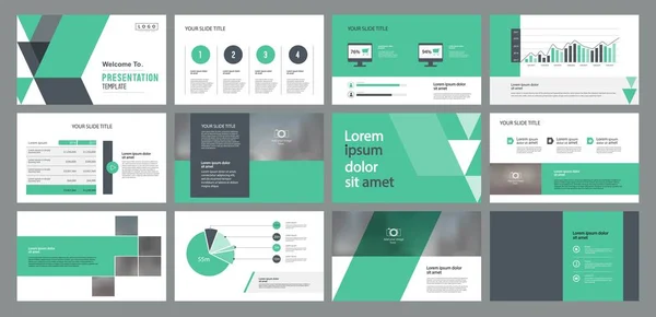 Modèle de conception pour diapositive de présentation d'entreprise — Image vectorielle
