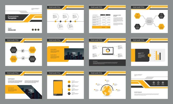 Design de layout de página com modelo de elemento gráfico info para conceito de apresentação —  Vetores de Stock