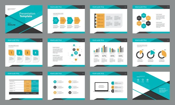 Ontwerp van de lay-out van de pagina met info grafisch element sjabloon voor presentatie concept — Stockvector