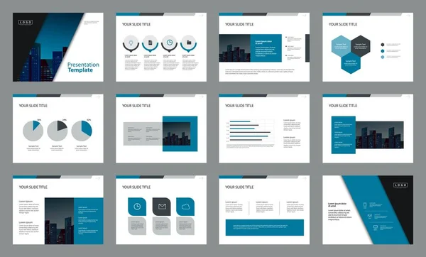 Conception de mise en page avec info modèle d'élément graphique pour concept de présentation — Image vectorielle