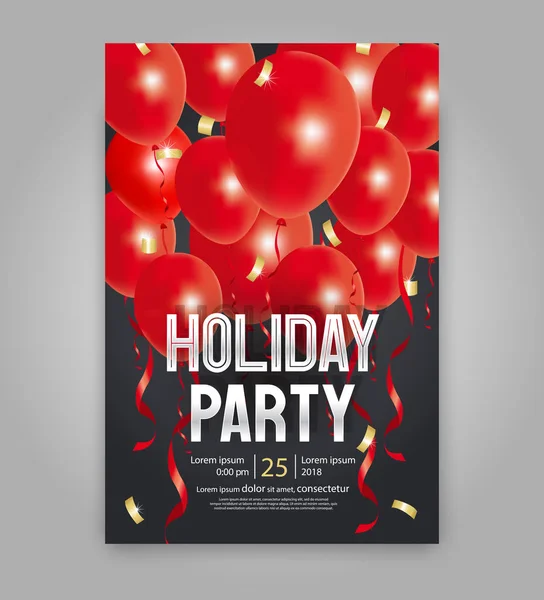 Vektor Illustration Design Für Feiertag Und Frohes Neues Jahr Party — Stockvektor