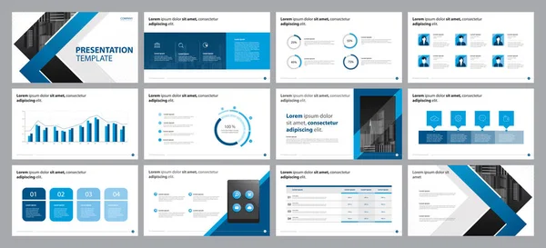 Szablon Prezentacji Projektu Projekt Strony Układ Dla Broszury Książki Czasopisma — Wektor stockowy