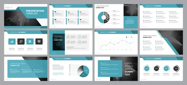 Apresentação Negócios Plano Fundo Modelo Design Design Layout Página Para —  Vetores de Stock