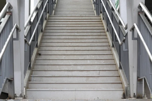 Staircase Stainless Steel Handrails — Stock Photo, Image