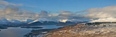 Loch Lomond on a winters day viewed from Conic Hill clipart