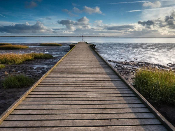 Lytham St Annes Barco salvavidas Jetty, Inglaterra — Foto de Stock