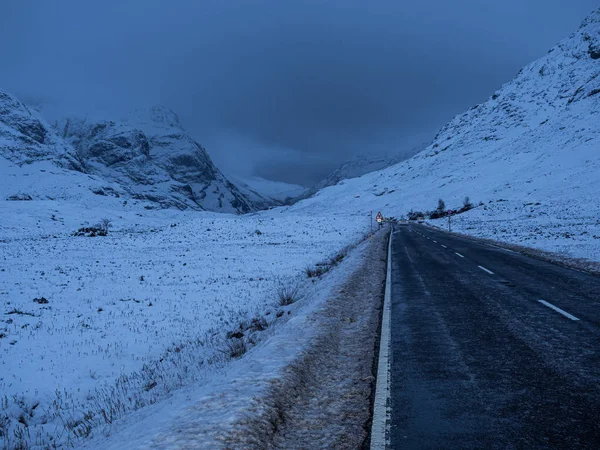 Zimní jízda v Glencoe Scotland — Stock fotografie