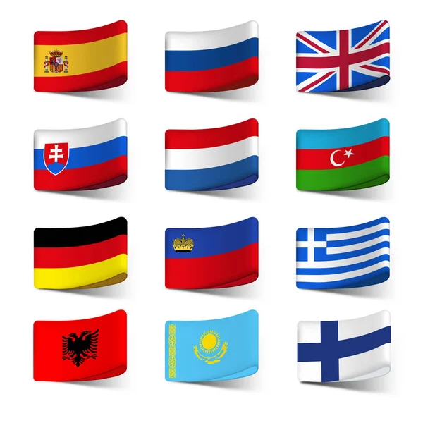 World Flags Icons Set — Stock Vector
