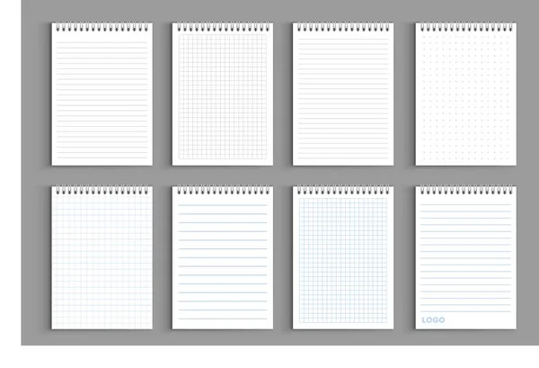 Bloc Notas Diario Con Papel Forrado Rectangular Cuaderno Vacío Con — Archivo Imágenes Vectoriales