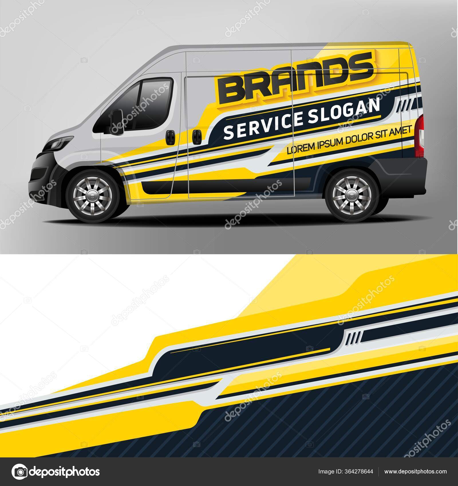 Car Branding Design Company Branded Car Pasting Stock Vector Image by