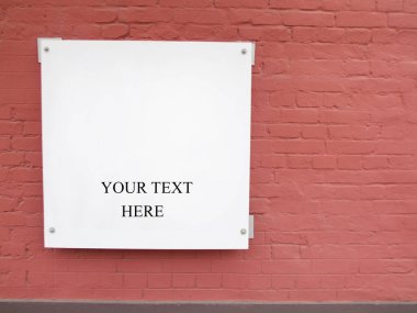 Boş ilan panosu ve açık hava reklamı. Model, şablon, eğitim, reklam ve metin-burada konsepti.