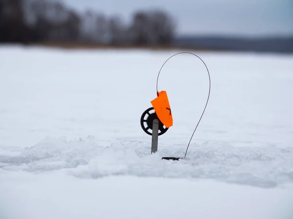 Equipment Winter Fishing Ice Imitation Fish Drill Winter Fishing — Stock Photo, Image