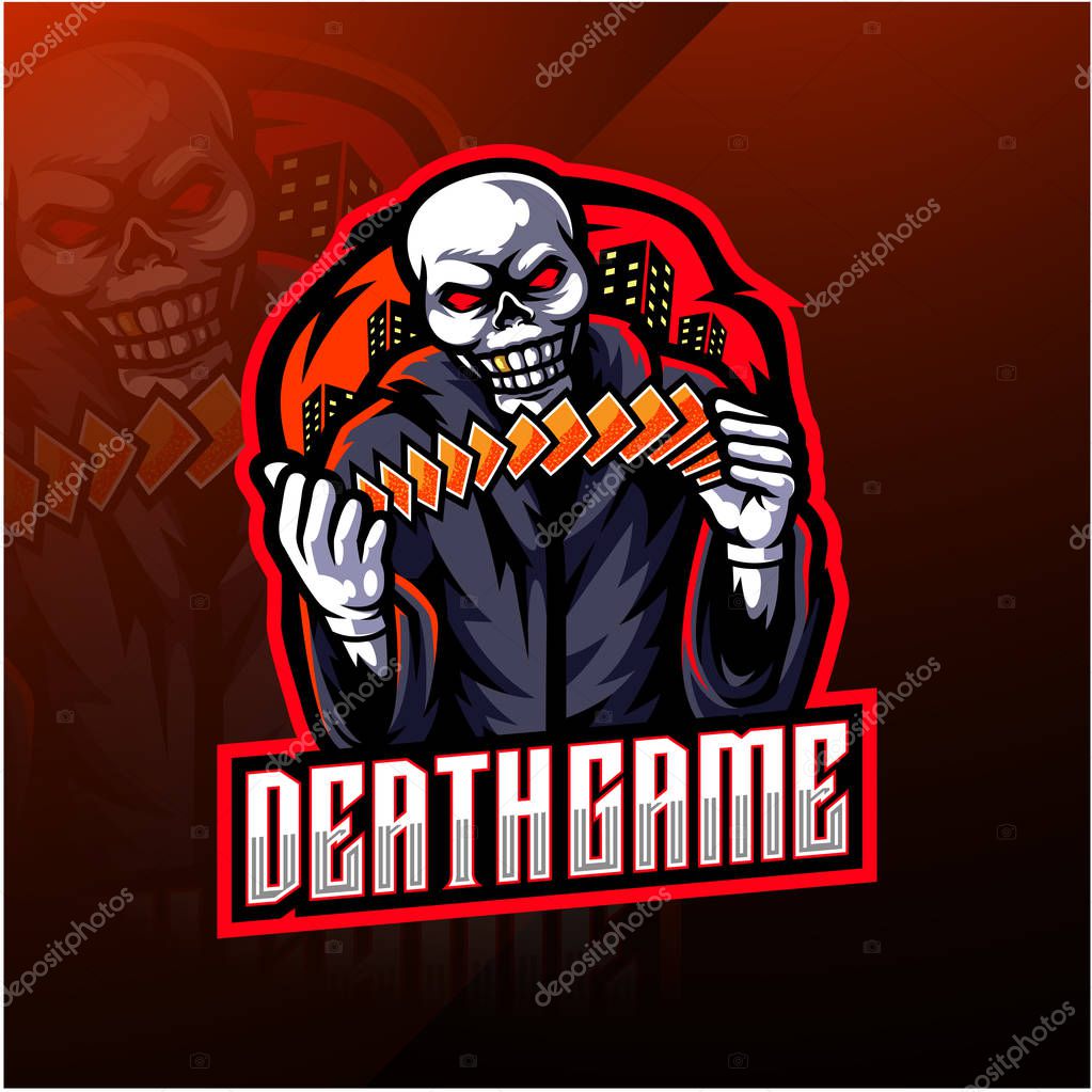 Skull gaming esport mascot logo