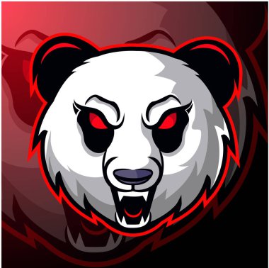 Panda kafa maskotu logo tasarımı