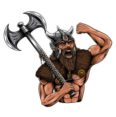 Viking Norseman esport Maskot logosu