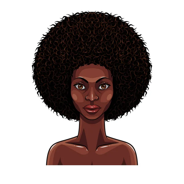 Retrato Mujeres Africanas Belleza — Vector de stock