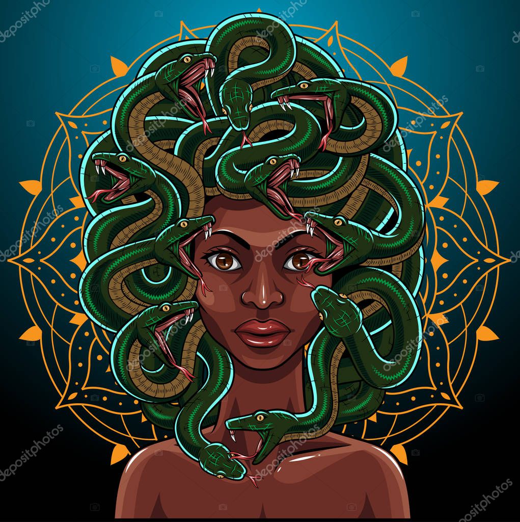 Medusa esport mascot logo design