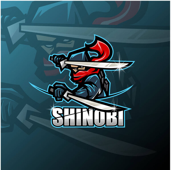 Дизайн логотипа талисмана Shinobi