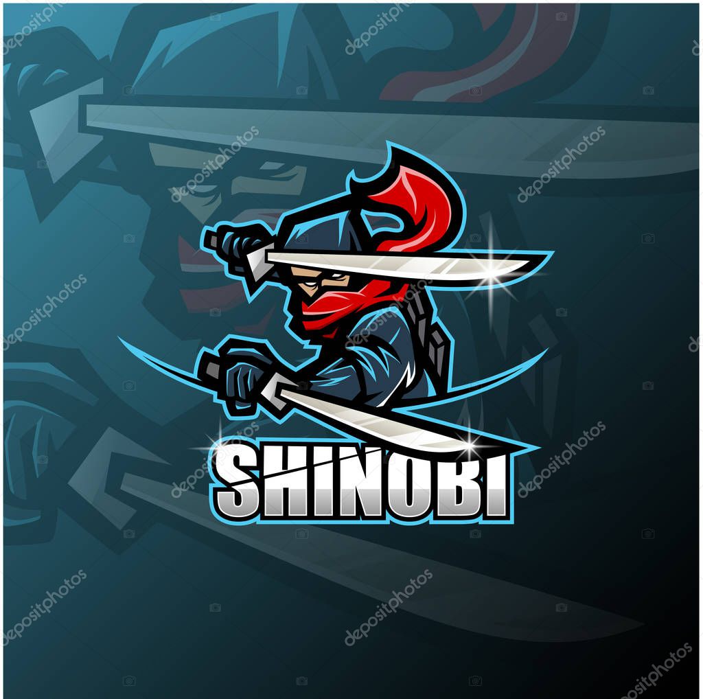 Shinobi esport mascot logo design