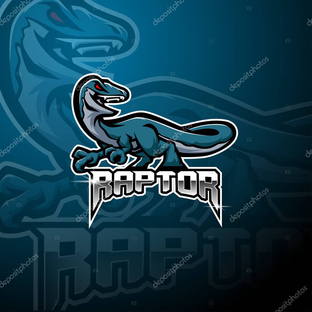 Raptor esport mascot logo design