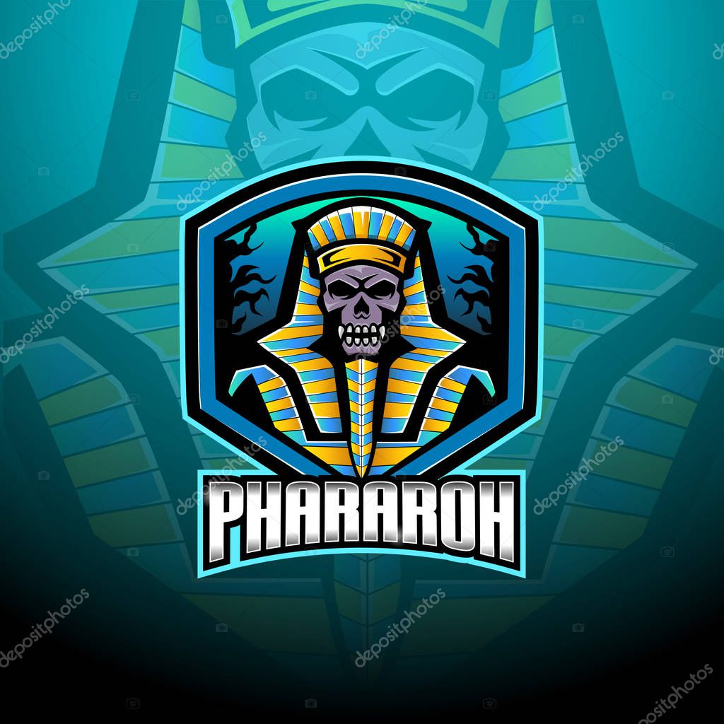 Pharaoh esport mascot logo design