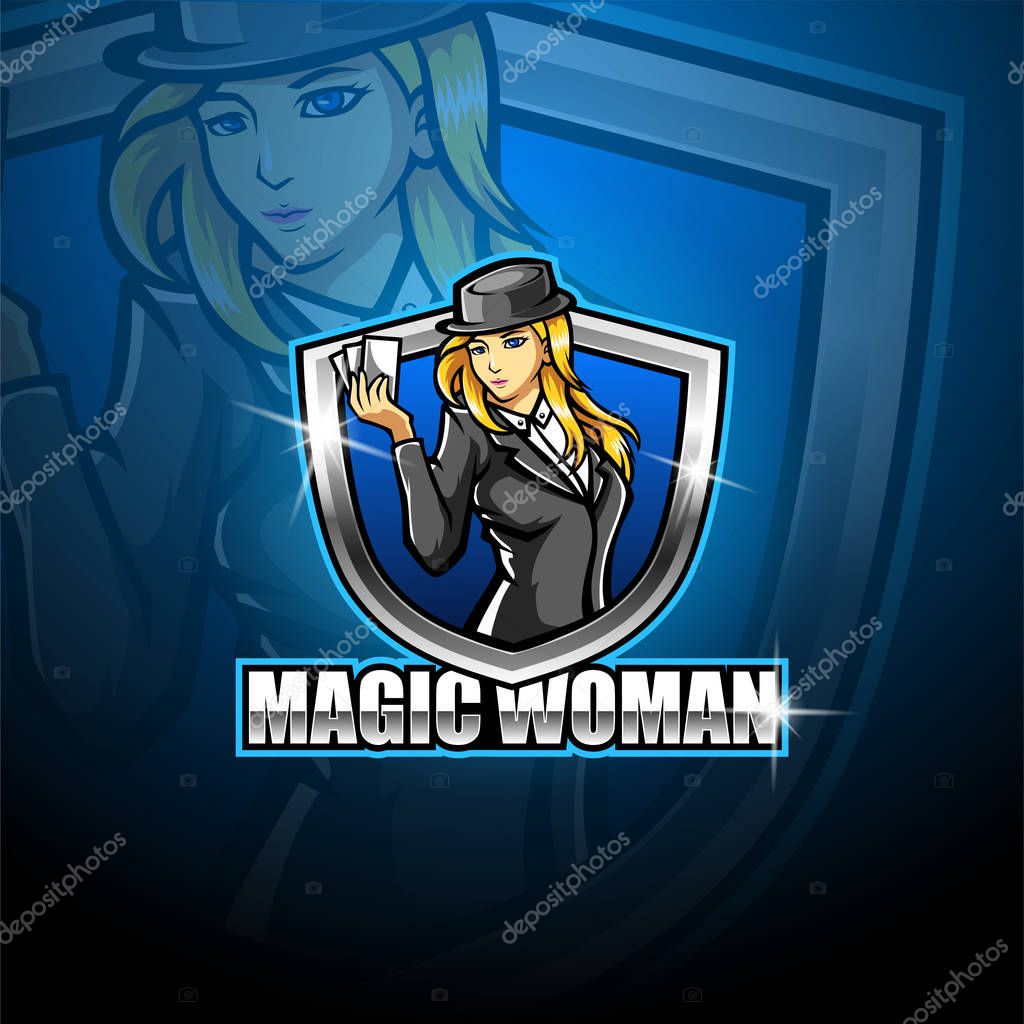 Magic women esport mascot logo