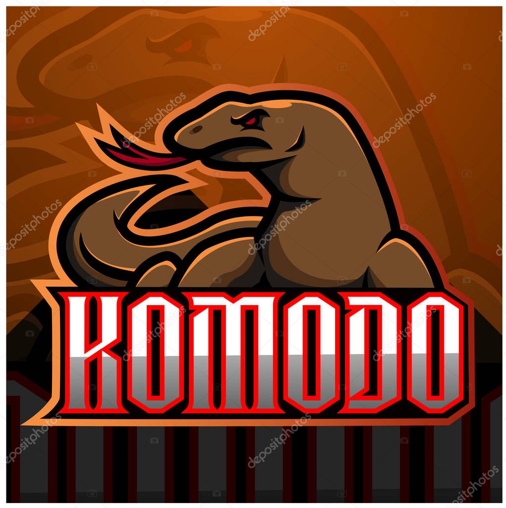 Komodo esport mascot logo design