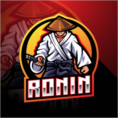 Ronin esport maskot logosu tasarımı