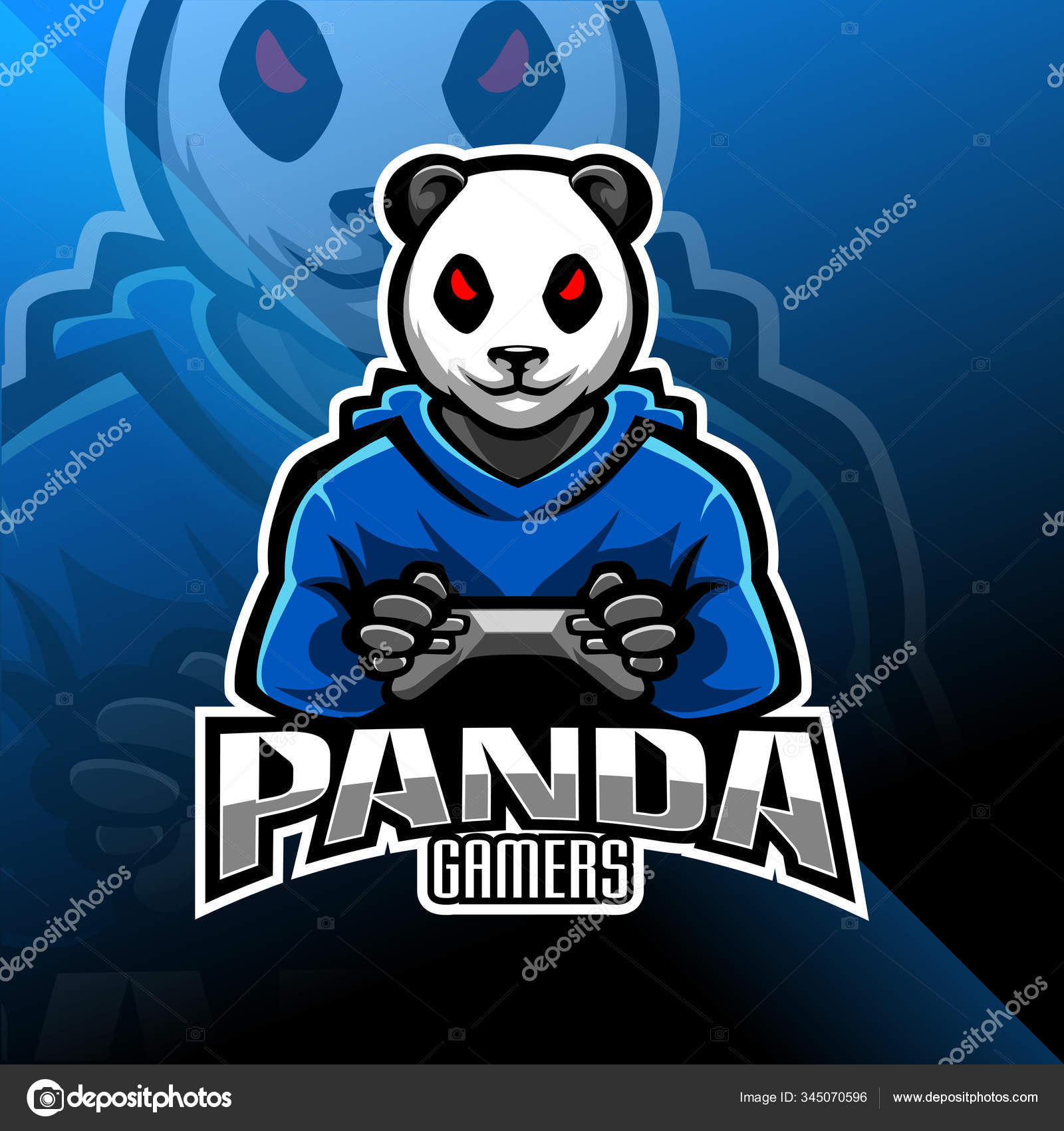 Furious Panda Mascot Gaming Logo Free Download 