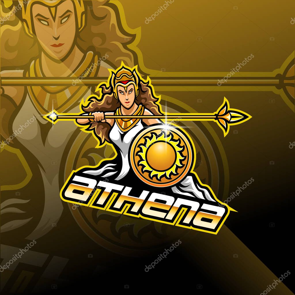 Athena esport mascot logo design