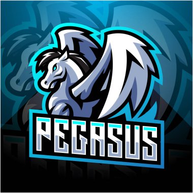 Pegasus esport maskot logosu tasarımı