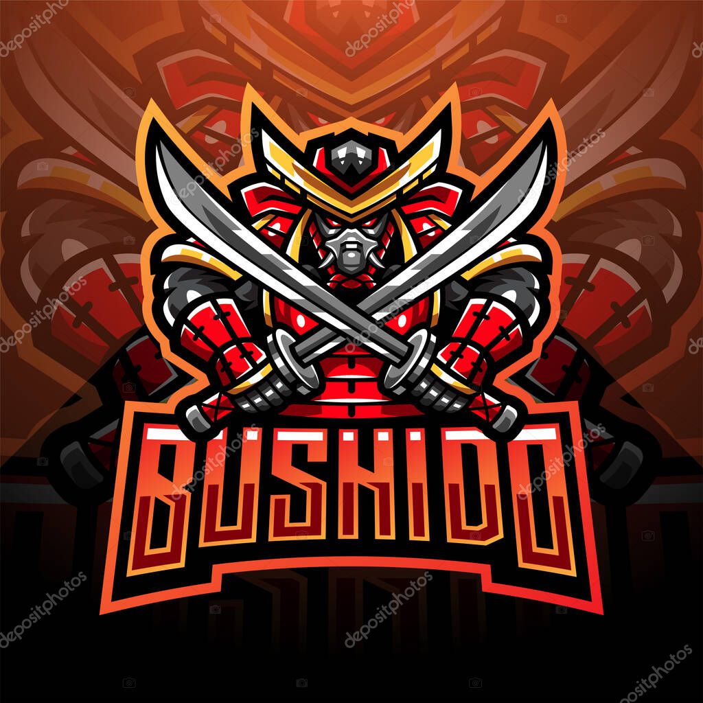 Bushido esport mascot logo design
