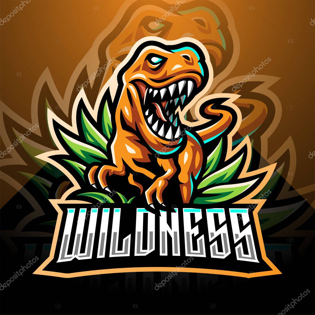 Dinosaur sport mascot logo design