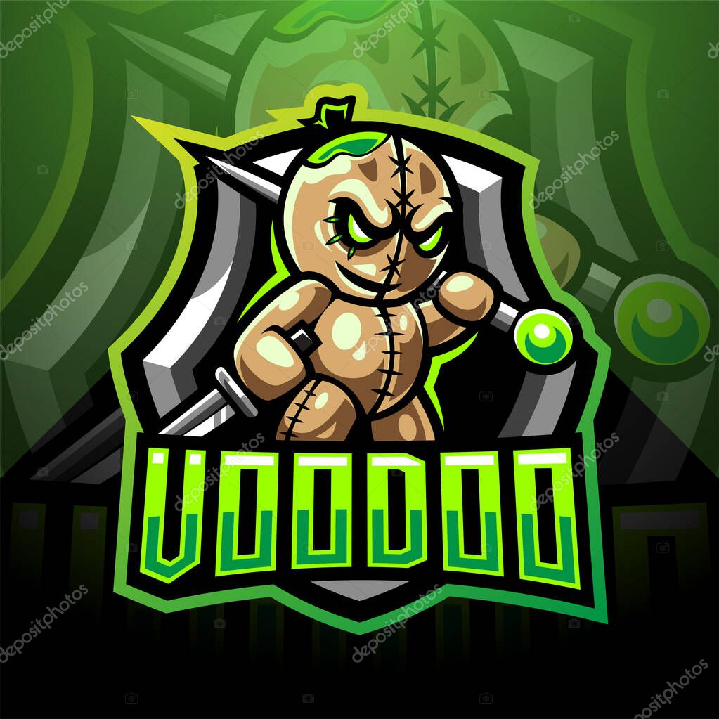 Voodoo esport mascot logo design